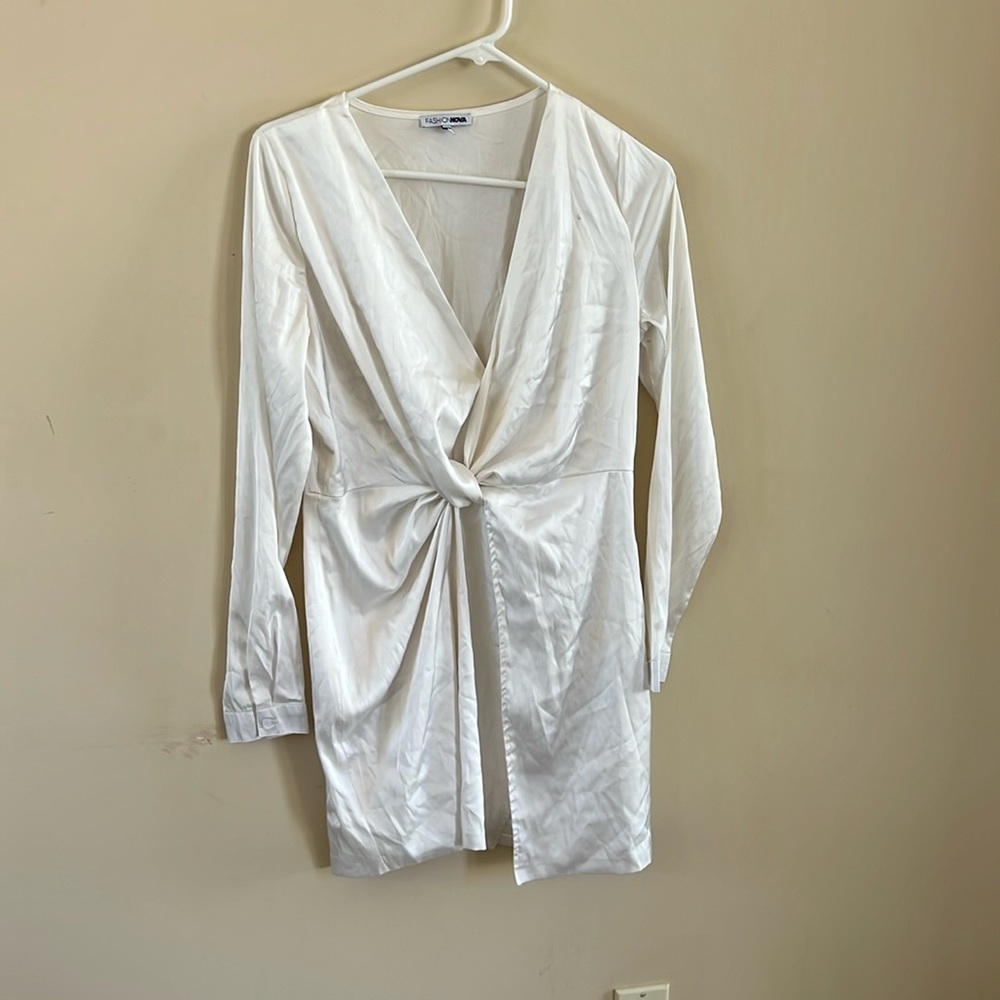 Satin dress! Off white